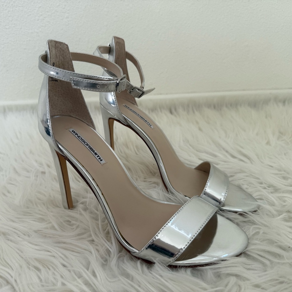 Windsor Smith Silver Suki Heels